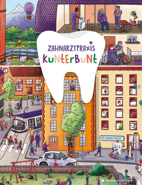 Zahnarztpraxis Kunterbunt Wimmelbuch, Buch