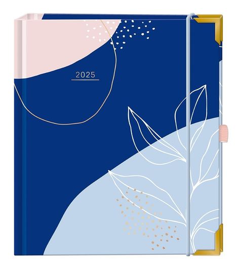 Terminplaner A5 Premium 2025 Blau, Buch