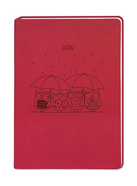 Terminplaner Lederlook 2026 Rot, Buch