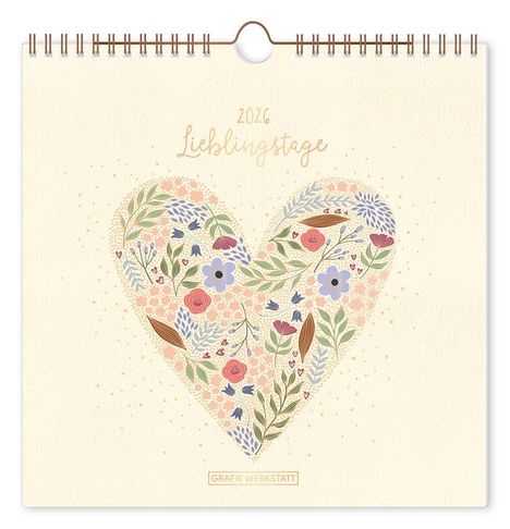 Wandkalender quadratisch 2026 Lieblingstage, Kalender