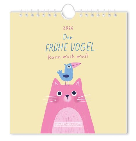 Postkartenkalender 2026 Der frühe Vogel, Kalender