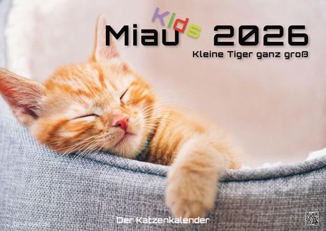 Miau Kids - kleine Tiger ganz groß - Der Katzenkalender - 2026 - Kalender DIN A3, Kalender