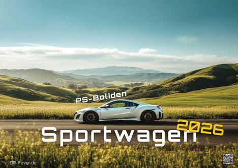 Sportwagen - PS-Boliden - 2026 - Kalender DIN A2, Kalender