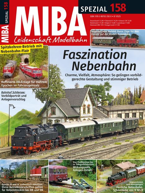 "MIBA SPEZIAL 158: Leidenschaft Modellbahn. Faszination Nebenbahn – Charme, Vielfalt, Atmosphäre. Bahnhof Merzdorf. Modelleisenbahnen-Szenen."