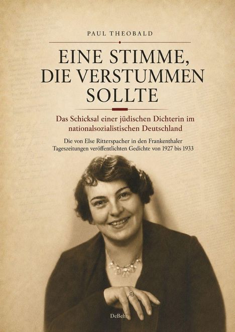 „EINE STIMME, DIE VERSTUMMEN SOLLTE“ von Paul Theobald. Foto einer lächelnden Frau mit dunklem Haar.