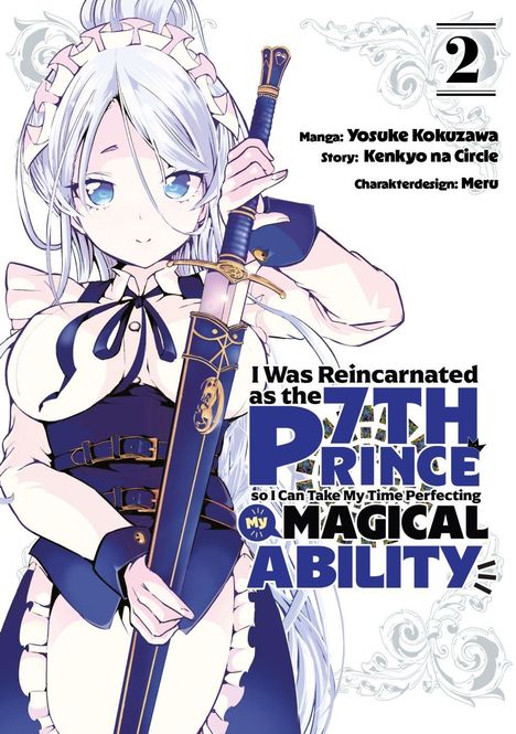 Manga: Yosuke Kokuzawa, Story: Kenkyo na Circle, Charakterdesign: Meru. Junge Frau mit einem Schwert, blasse Kleidung.