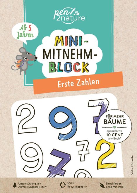 Pen2nature: Mini-Mitnehm-Block Erste Zahlen, Buch