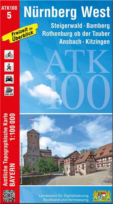 ATK100-5 Nürnberg West (Amtliche Topographische Karte 1:100000), Karten
