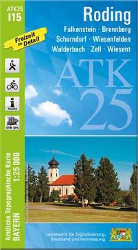 ATK25-I15 Roding (Amtliche Topographische Karte 1:25000), Karten