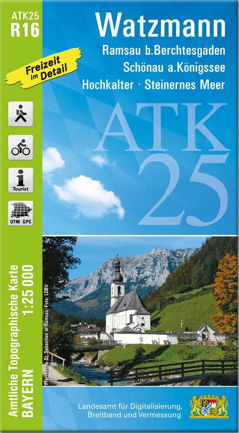 ATK25-R16 Watzmann (Amtliche Topographische Karte 1:25000), Karten