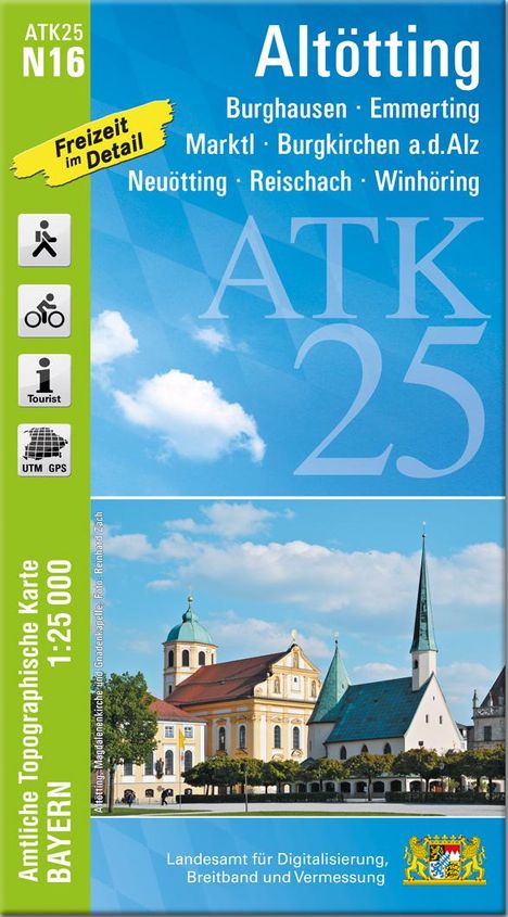 ATK25-N16 Altötting (Amtliche Topographische Karte 1:25000), Karten