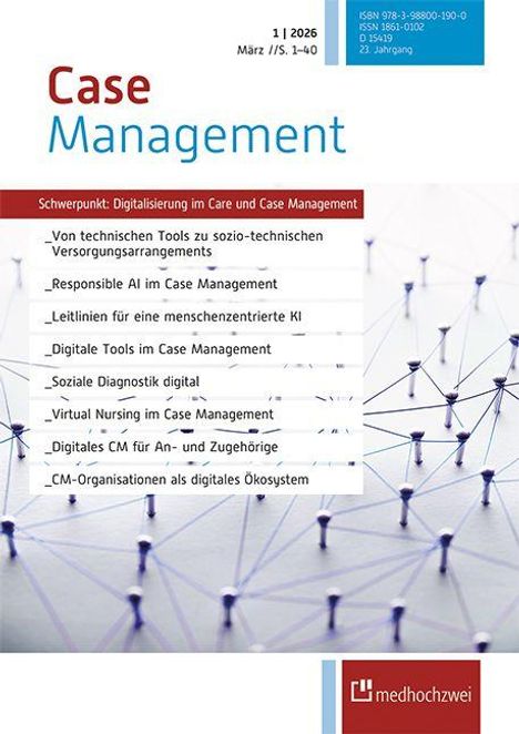 Titel: Case Management. Schwerpunkt: Digitalisierung im Care und Case Management. Hintergrund: Netzstruktur.