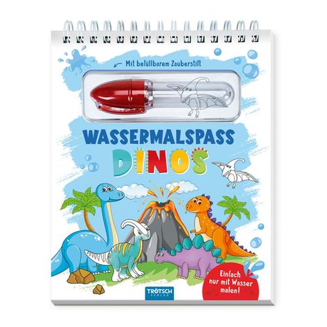 Trötsch Wassermalspaß mit Zauberstift Dinosaurier, Buch