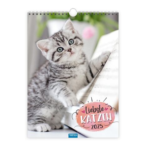 Trötsch Classickalender Liebste Katzen 2025, Kalender