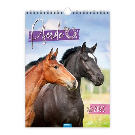 Trötsch Classickalender Pferde 2025, Kalender
