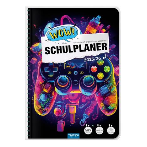 Trötsch Schulplaner WOW Gaming 25/26, Kalender