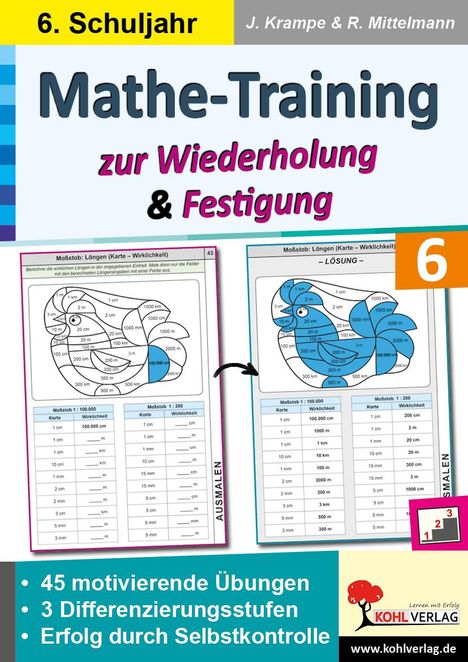 Jörg Krampe: Mathe-Training zur Wiederholung und Festigung / Klasse 6, Buch
