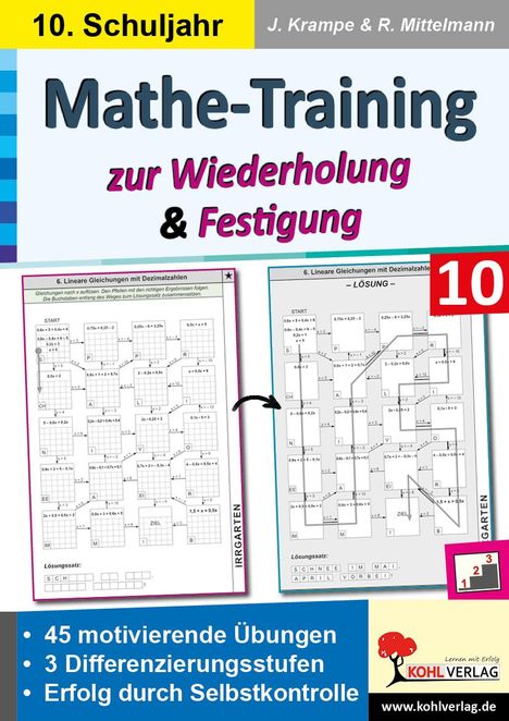 Jörg Krampe: Mathe-Training zur Wiederholung und Festigung / Klasse 10, Buch