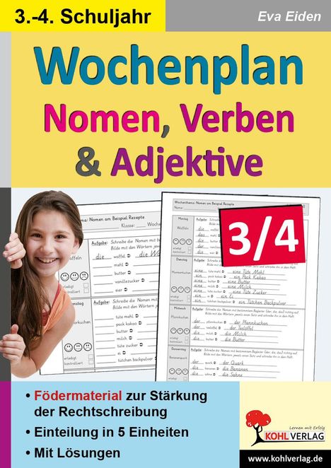 Eva Eiden: Wochenplan Nomen, Verben &amp; Adjektive, Buch