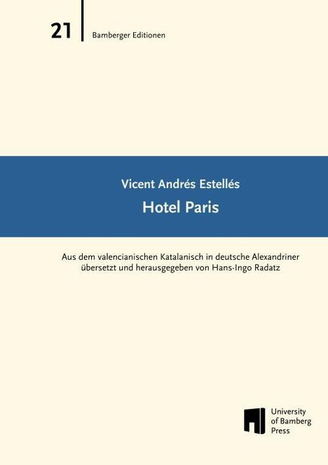 Vicent Andrés Estellés: Hotel Paris, Buch