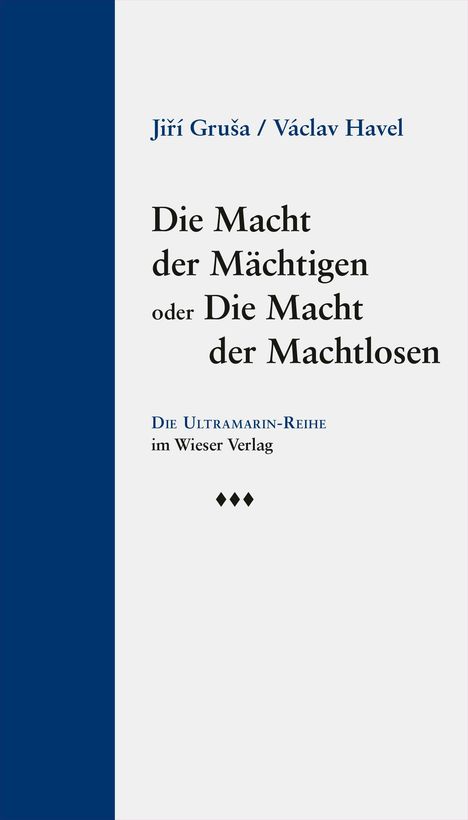 Titel: "Die Macht der Mächtigen oder Die Macht der Machtlosen." Autoren: Jiří Gruša, Václav Havel.