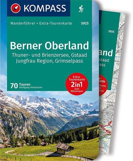 Wolfgang Heitzmann: KOMPASS Wanderführer Berner Oberland, Buch