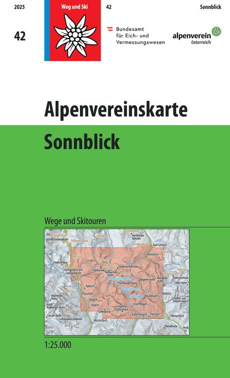 Österreichischer Alpenverein: DAV Alpenvereinskarte 42 Sonnblick 1:25000, Karten