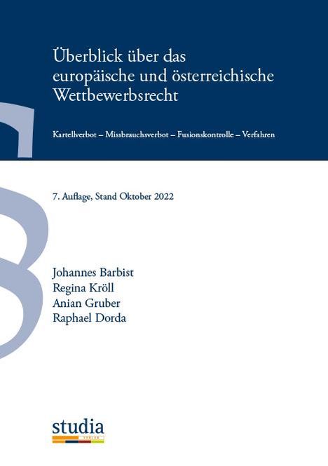 Johannes Barbist: Überblick über das europäische und österreichische Wettbewerbsrecht, Buch