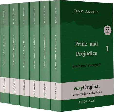 Jane Austen: Pride and Prejudice / Stolz und Vorurteil - 6 Teile Softcover - (Buch +MP3 Audio-CD) - Lesemethode von Ilya Frank - Zweisprachige Ausgabe Englisch-Deutsch, Buch