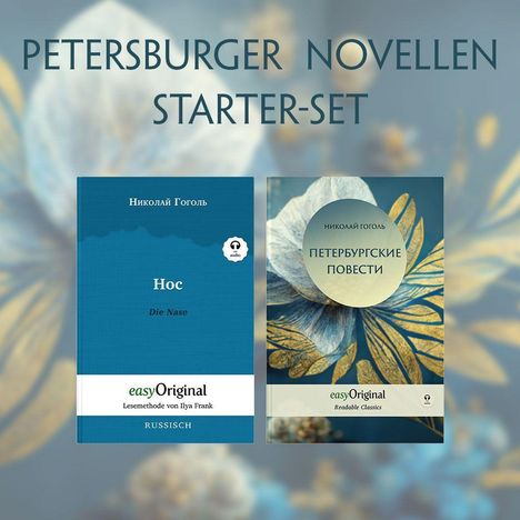 Nikolai Gogol: Peterburgskiye Povesti (mit Audio-Online) - Starter-Set - Russisch-Deutsch, 2 Bücher