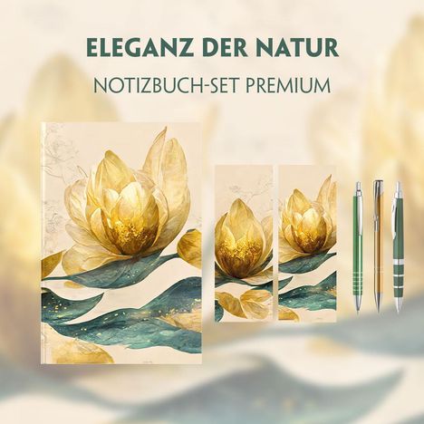 Eleganz der Natur Schreibset Premium im majestätischen Blütentraum-Design, Diverse