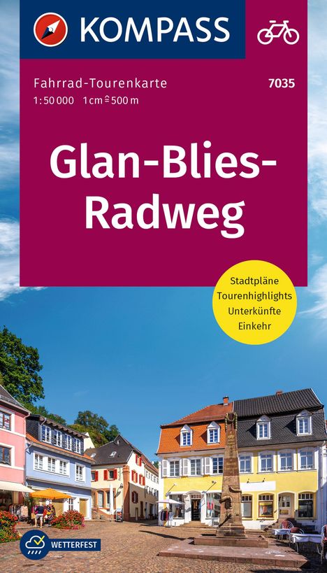 KOMPASS Fahrrad-Tourenkarte Glan-Blies-Radweg 1:50.000, Karten