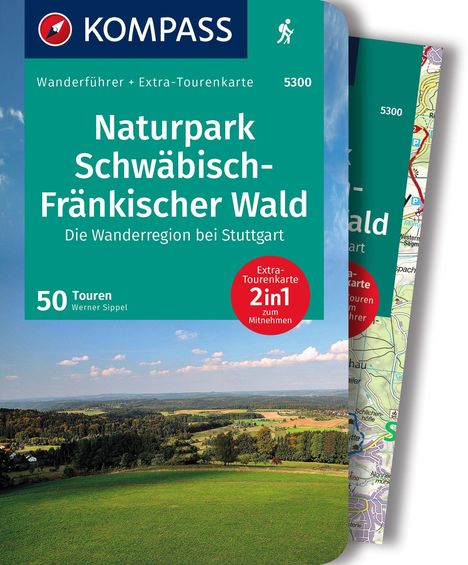 Werner Sippel: KOMPASS Wanderführer Naturpark Schwäbisch-Fränkischer Wald, Die Wanderregion bei Stuttgart, 50 Touren mit Extra-Tourenkarte, Buch
