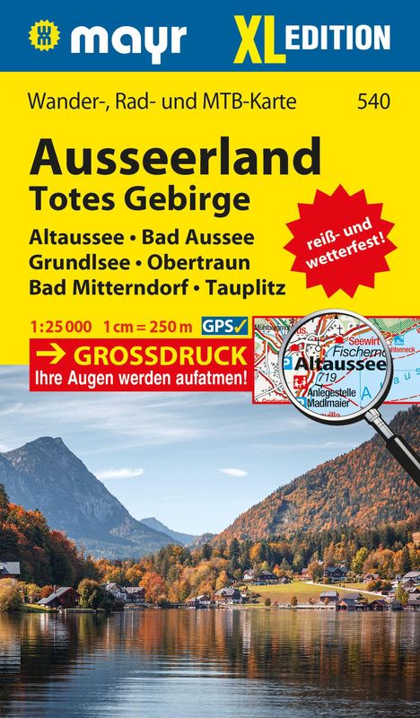Mayr Wanderkarte Ausseerland, Totes Gebirge XL 1:25.000, Karten