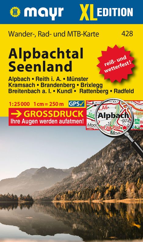 Mayr Wanderkarte Alpbachtal, Seenland XL 1:25.000, Karten