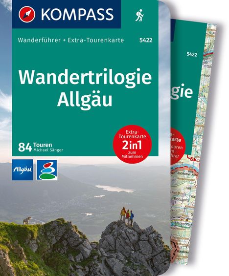 Michael Sänger: KOMPASS Wanderführer Wandertrilogie Allgäu, 84 Touren mit Extra-Tourenkarte, Buch