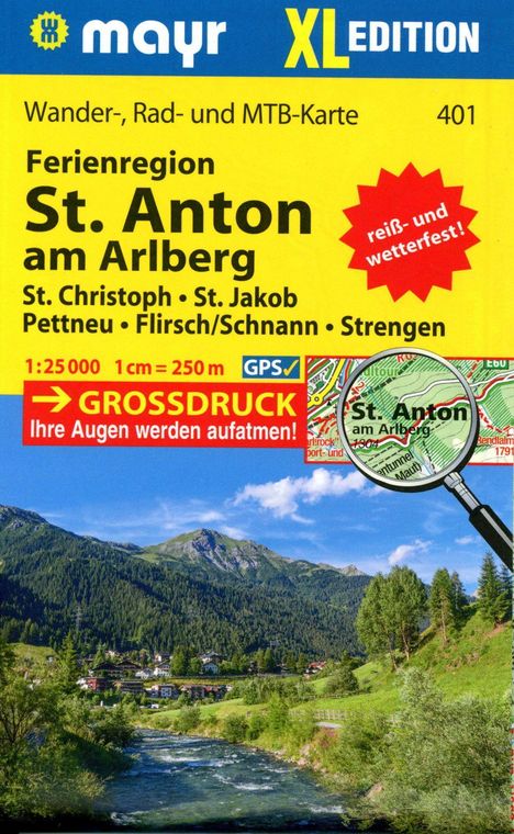 Mayr Wanderkarte Ferienregion St. Anton am Arlberg XL 1:25.000, Karten