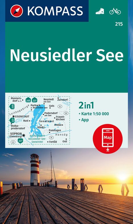 KOMPASS Wanderkarte 215 Neusiedler See 1:50.000, Karten