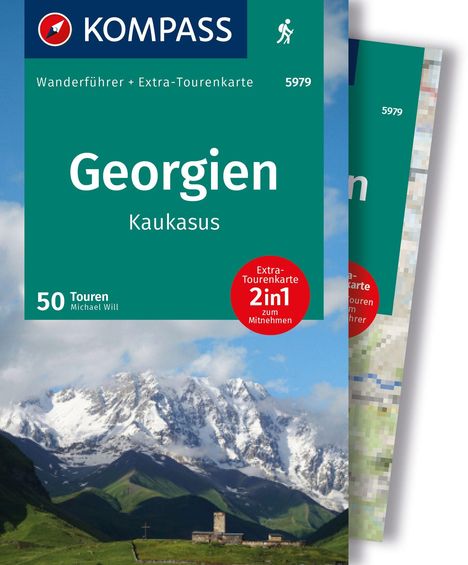 KOMPASS Wanderführer Georgien, Kaukasus, 50 Touren mit Extra-Tourenkarte, Buch
