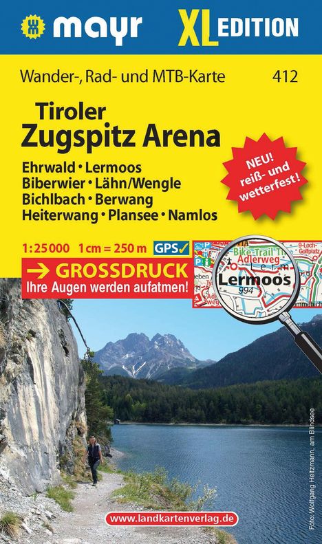 Tiroler Zugspitz Arena XL, Ehrwald, Lermoos, Biberwier, Lähn/Wengle, Bichlbach, Berwang, Heiterwang, Plansee, Namlos, Karten