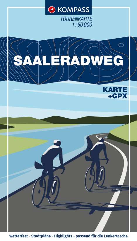 KOMPASS Fahrrad-Tourenkarte Saaleradweg - Von Münchberg nach Schönebeck (Elbe) 1:50.000, Karten