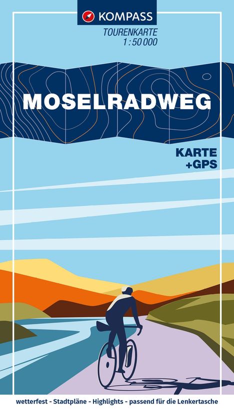 KOMPASS Fahrrad-Tourenkarte Moselradweg von Schengen nach Koblenz 1:50.000, Buch