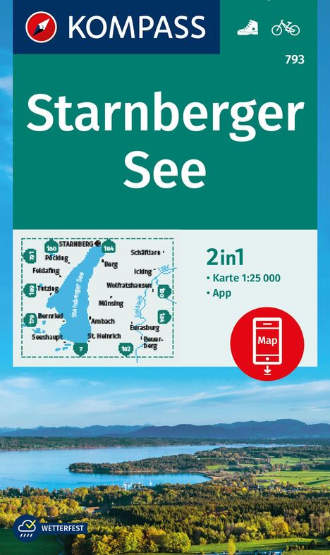 KOMPASS Wanderkarte 793 Starnberger See 1:25.000, Karten