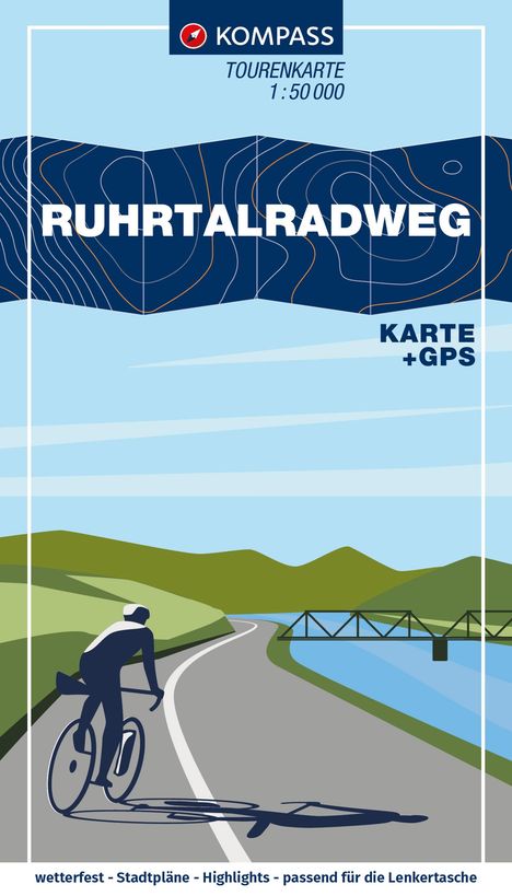 KOMPASS Fahrrad-Tourenkarte Ruhrtalradweg 1:50.000, Buch