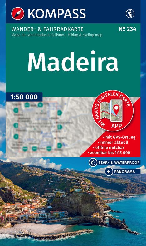 KOMPASS Wanderkarte 234 Madeira 1:50.000, Karten