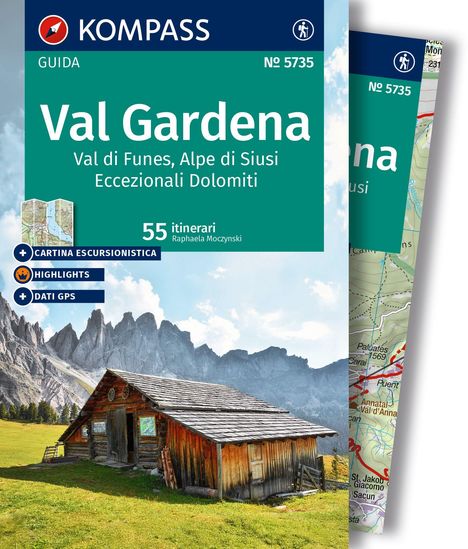 Raphaela Moczynski: KOMPASS guida escursionistica Val Gardena, Val di Funes, Alpe di Siusi, 55 itinerari, Buch