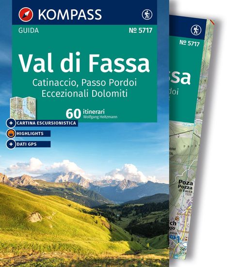 Wolfgang Heitzmann: KOMPASS guida escursionistica Val di Fassa / Fassatal, 60 itinerari, Buch