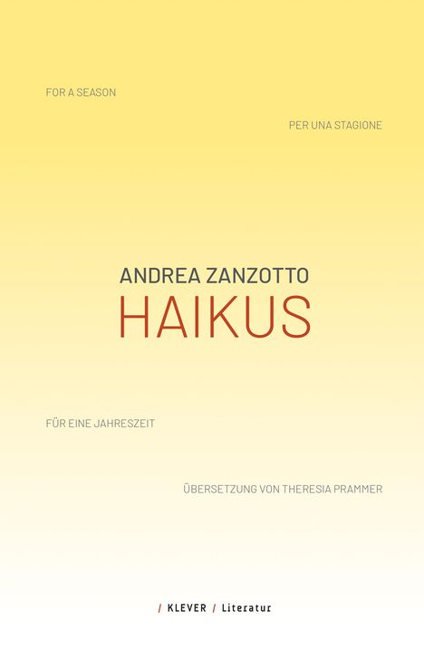 Andrea Zanzotto: Haikus, Buch