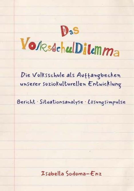 „Das Vorschuldilemma“ in bunten Buchstaben. Darunter ein ausführlicherer Titel in blauer Schrift auf liniertem Hintergrund.