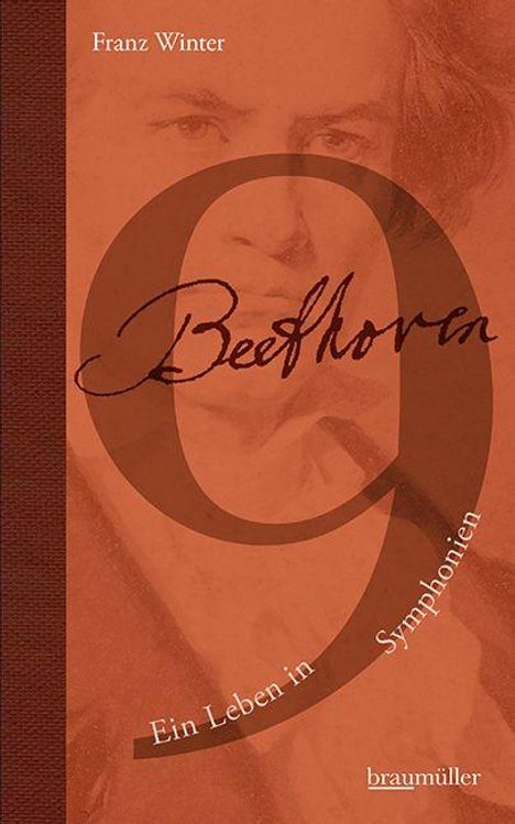 „Beethoven 9: Ein Leben in Symphonien“ von Franz Winter, braumüller. Hintergrund: Porträt von Beethoven.